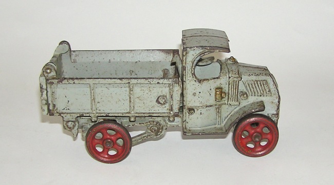 Scarce Sized Hubley Cast Iron Mack Dump Truck 8-1/2