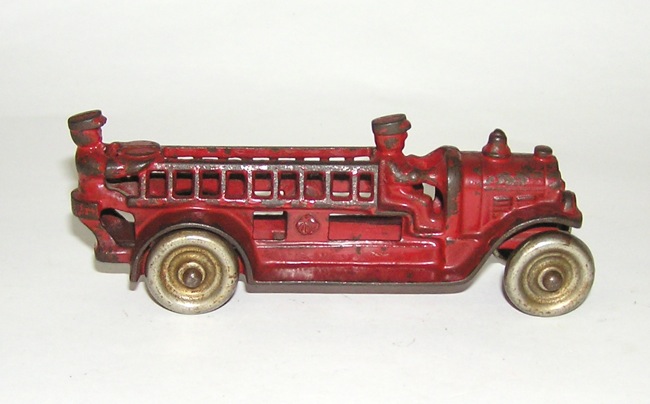 Rare Kenton Fire Engine Cast Iron Ladder Truck with Cast Wheels NO ...