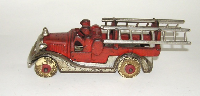   Iron Nickeled Grill Fire Ladder Truck Wagon  (DP)  