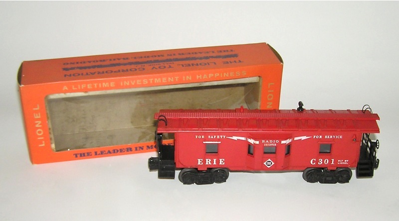 Scarce Lionel Postwar 6517 Erie C301 Bay-Window Caboose LN/OB