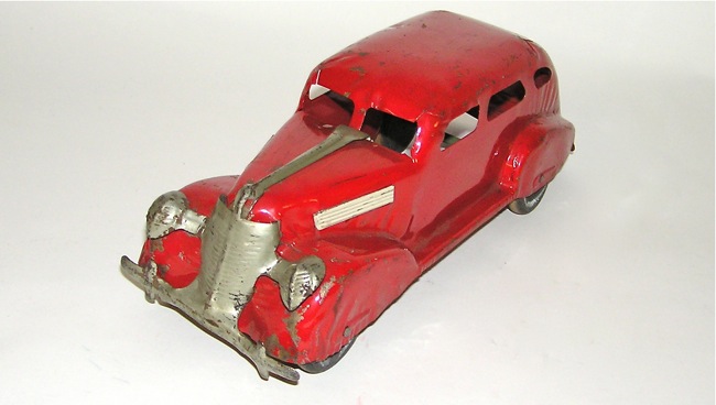 Marx Pressed Steel Vintage 1937 Ford Sedan w/Crome Grille  