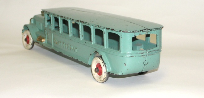 Rare Hubley Coast to Coast Cast Iron Toy Bus Lg. Size