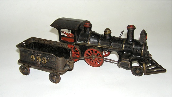 Painted Cast Iron Ideal Locomotive & 