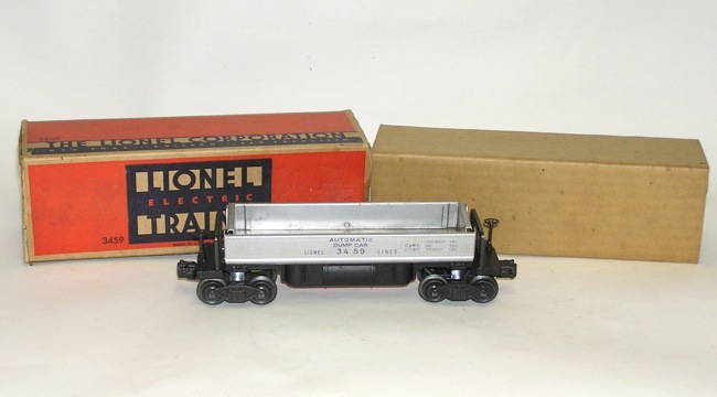 Rare Aluminum Lionel # 3459 Automatic Dumping Ore Car +BOX